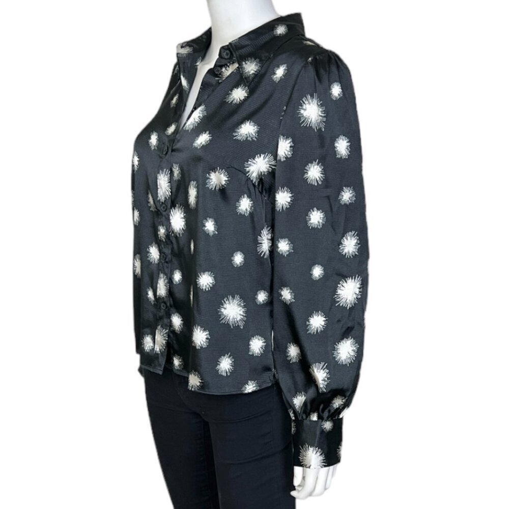 Who What Wear Dandelion Dots Button Down - sz Small - Picture 4 of 8